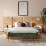 Eliana Honey Velvet King Bed with Wings TOV-B68726-WINGS TOV Furniture