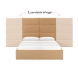 Eliana Honey Velvet King Bed with Wings TOV-B68726-WINGS TOV Furniture