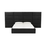 Eliana Black Velvet King Bed with Wings TOV-B68728-WINGS TOV Furniture