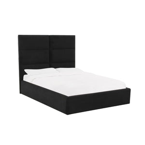 TOV Furniture Eliana Velvet Bed: Customizable Elegance with Solid Wood Frame, No Box Spring Needed, Handmade Quality TOV-B68729