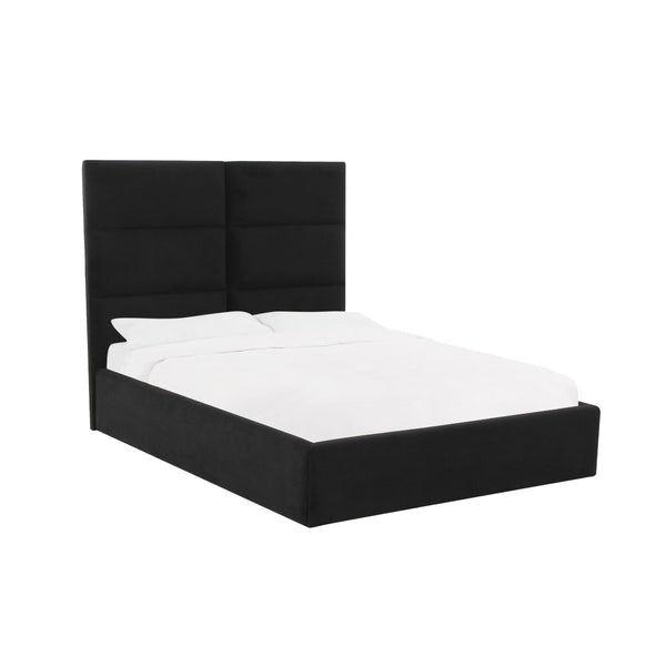 TOV Furniture Eliana Velvet Bed: Customizable Elegance with Solid Wood Frame, No Box Spring Needed, Handmade Quality TOV-B68729