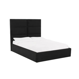 Eliana Black Velvet Queen Bed TOV-B68729 TOV Furniture