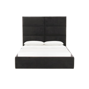 TOV Furniture Eliana Velvet Bed: Customizable Elegance with Solid Wood Frame, No Box Spring Needed, Handmade Quality TOV-B68729