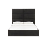 Eliana Black Velvet Queen Bed TOV-B68729 TOV Furniture