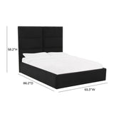 Eliana Black Velvet Queen Bed TOV-B68729 TOV Furniture