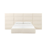 Eliana Cream Boucle King Bed with Wings TOV-B68730-WINGS TOV Furniture