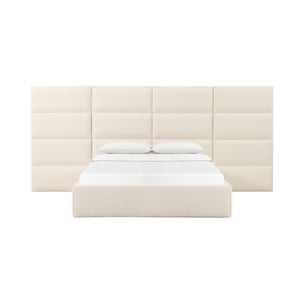 TOV Furniture Eliana Cream Boucle Headboard Wings - Luxurious Upholstered Extensions for Custom Bedroom Style TOV-B68731-15