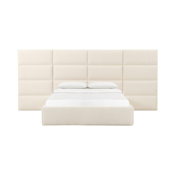 TOV Furniture Eliana Cream Boucle Headboard Wings - Luxurious Upholstered Extensions for Custom Bedroom Style TOV-B68731-15