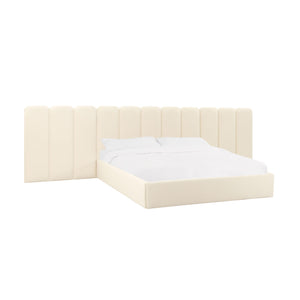 Palani Cream Velvet King Bed with Wings TOV-B68740-WINGS TOV Furniture