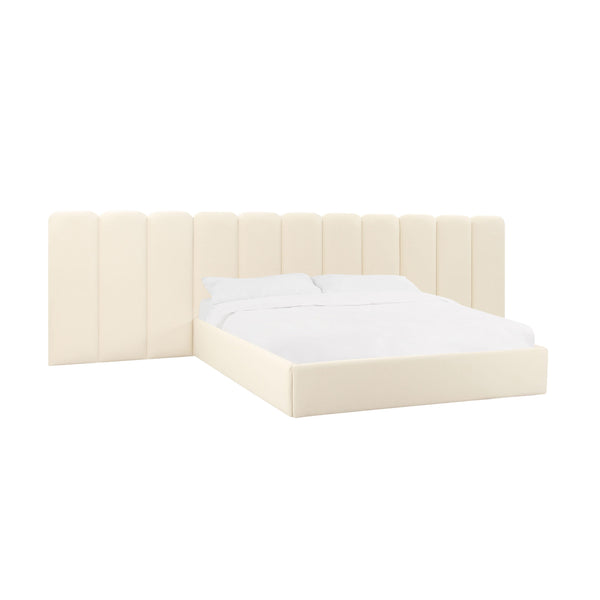 Palani Cream Velvet King Bed with Wings TOV-B68740-WINGS TOV Furniture