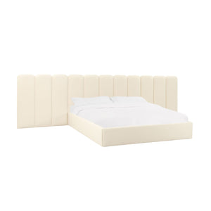 TOV Furniture Palani Velvet Bed with Modular Wings - Luxurious Comfort, Customizable Design, No Box Spring Needed TOV-B68740-WINGS
