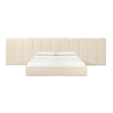 Palani Cream Velvet King Bed with Wings TOV-B68740-WINGS TOV Furniture