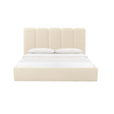 Palani Cream Velvet King Bed TOV-B68740 TOV Furniture