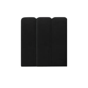 TOV Furniture Palani Velvet Headboard Wings - Elevate Your Bedroom with Luxe Comfort and Customizable Style Options Black TOV-B68744-45-15