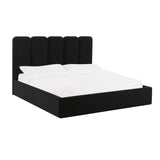 Palani Black Velvet King Bed TOV-B68744 TOV Furniture