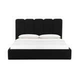 Palani Black Velvet King Bed TOV-B68744 TOV Furniture