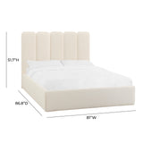 Palani Cream Boucle King Bed TOV-B68746 TOV Furniture