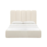 Palani Cream Boucle Queen Bed TOV-B68747 TOV Furniture