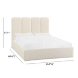 Palani Cream Boucle Queen Bed TOV-B68747 TOV Furniture