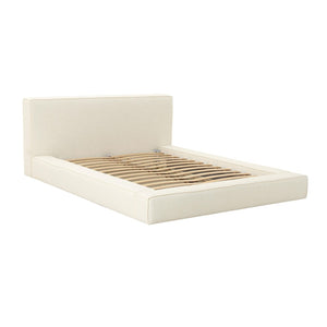TOV Furniture Olafur Upholstered Bed - Modern Linen Design with Soft Cushions and Mid-Century Style for Comfort Cream / King TOV-B68823