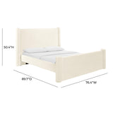 Athara Cream Velvet Queen Bed TOV-B68944 TOV Furniture