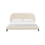 Ophelia Cream Faux Wool Queen Bed TOV-B68945 TOV Furniture