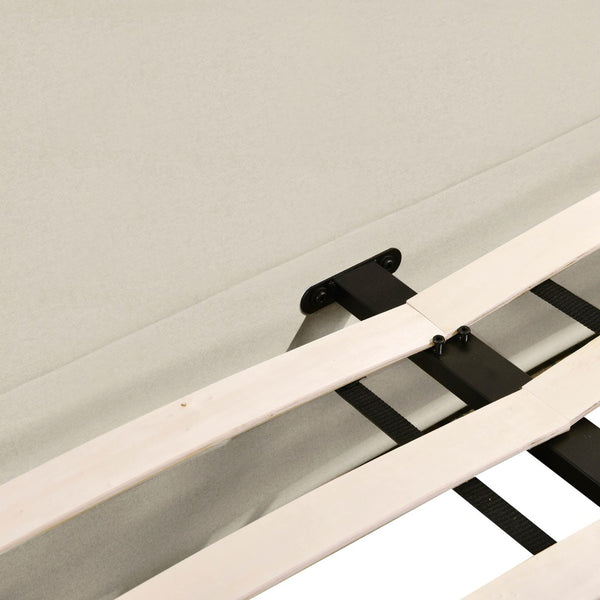 TOV Furniture Ophelia Cream Faux Wool Bed - Plush Mid-Century Design with Oversized Headboard for Cozy Luxury Queen TOV-B68945