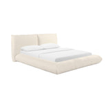 Romp Cream 100% Recycled Linen Queen Bed TOV-B68950 TOV Furniture