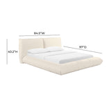 Romp Cream 100% Recycled Linen Queen Bed TOV-B68950 TOV Furniture