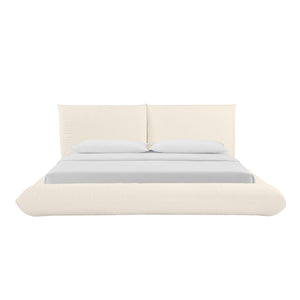 Romp Cream 100% Recycled Linen King Bed TOV-B68951 TOV Furniture