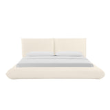 Romp Cream 100% Recycled Linen King Bed TOV-B68951 TOV Furniture