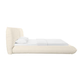 Romp Cream 100% Recycled Linen King Bed TOV-B68951 TOV Furniture