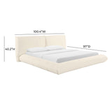 Romp Cream 100% Recycled Linen King Bed TOV-B68951 TOV Furniture