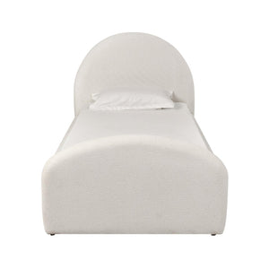 TOV Furniture Moon Cream Boucle Twin Trundle Bed – Stylish Art Deco Design with Extra Sleep Space & Storage Options TOV-B69111