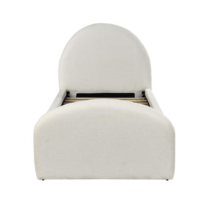 TOV Furniture Moon Cream Boucle Twin Trundle Bed – Stylish Art Deco Design with Extra Sleep Space & Storage Options TOV-B69111