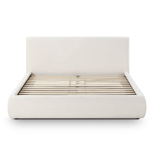 TOV Furniture Isla Bed - Transform Your Bedroom with Eco-Friendly Upcycled Linen, Plush Comfort, and Style Queen TOV-B69118