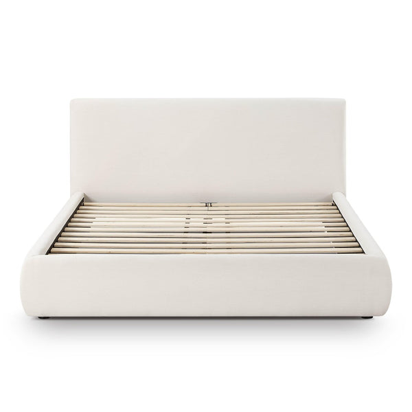 TOV Furniture Isla Bed - Transform Your Bedroom with Eco-Friendly Upcycled Linen, Plush Comfort, and Style Queen TOV-B69118