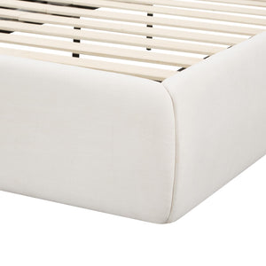 TOV Furniture Isla Bed - Transform Your Bedroom with Eco-Friendly Upcycled Linen, Plush Comfort, and Style Queen TOV-B69118