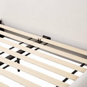 TOV Furniture Isla Bed - Transform Your Bedroom with Eco-Friendly Upcycled Linen, Plush Comfort, and Style Queen TOV-B69118