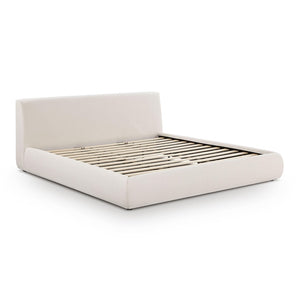TOV Furniture Isla Bed - Transform Your Bedroom with Eco-Friendly Upcycled Linen, Plush Comfort, and Style King TOV-B69119
