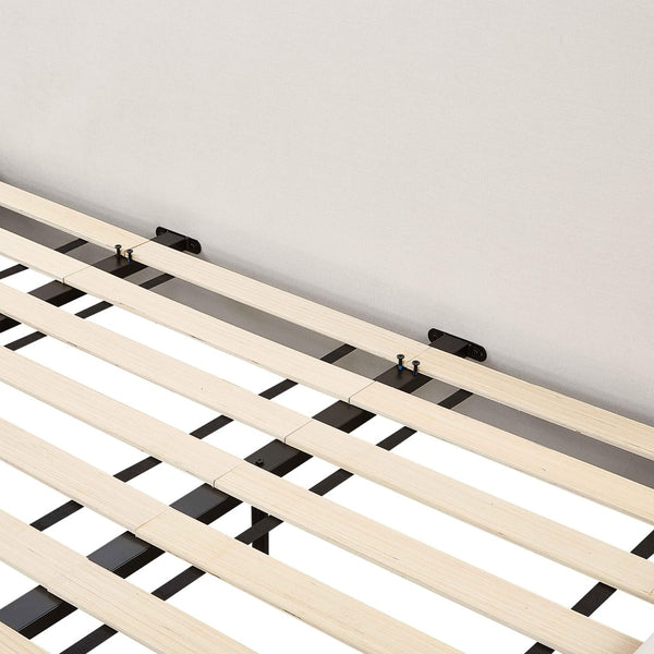 TOV Furniture Isla Bed - Transform Your Bedroom with Eco-Friendly Upcycled Linen, Plush Comfort, and Style King TOV-B69119