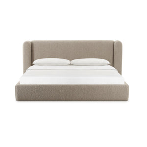 TOV Furniture Babette Tan Boucle Bed - Luxurious Boutique-Style Comfort with Handcrafted Details for Your Bedroom King TOV-B69136