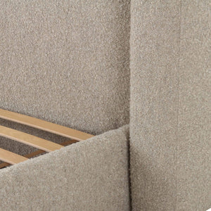 TOV Furniture Babette Tan Boucle Bed - Luxurious Boutique-Style Comfort with Handcrafted Details for Your Bedroom King TOV-B69136