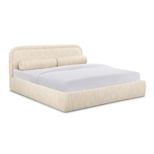 TOV Furniture Murielle Textured Boucle Bed - Handmade Craftsmanship, Easy-Care Comfort, and Elegant Design for Your Retreat Queen TOV-B69139