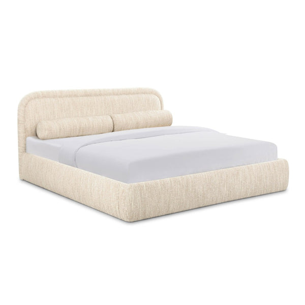 TOV Furniture Murielle Textured Boucle Bed - Handmade Craftsmanship, Easy-Care Comfort, and Elegant Design for Your Retreat Queen TOV-B69139