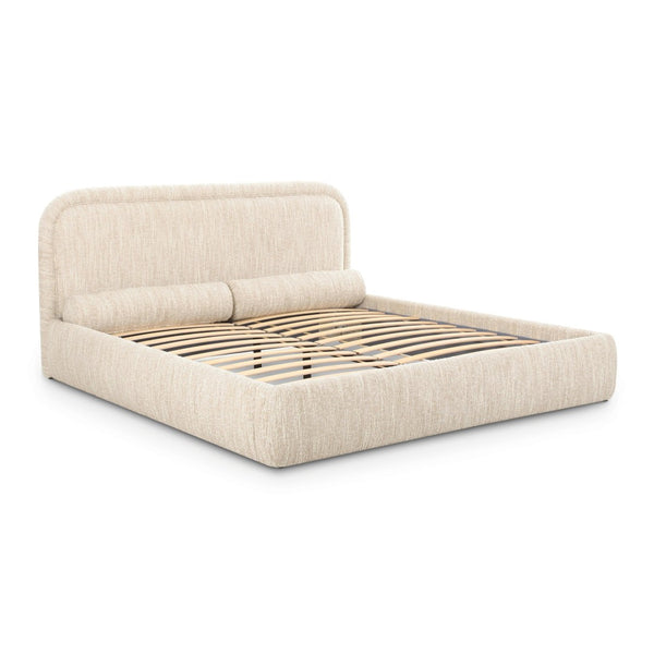 TOV Furniture Murielle Textured Boucle Bed - Handmade Craftsmanship, Easy-Care Comfort, and Elegant Design for Your Retreat Queen TOV-B69139