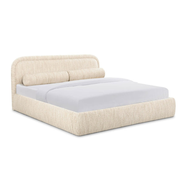 TOV Furniture Murielle Textured Boucle Bed - Handmade Craftsmanship, Easy-Care Comfort, and Elegant Design for Your Retreat King TOV-B69140