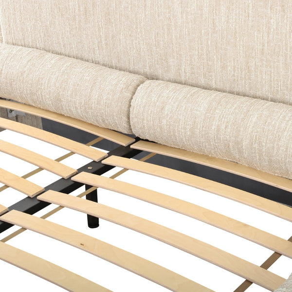 TOV Furniture Murielle Textured Boucle Bed - Handmade Craftsmanship, Easy-Care Comfort, and Elegant Design for Your Retreat King TOV-B69140