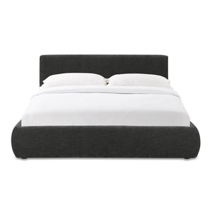 TOV Furniture Isla Textured Velvet Bed – Modern Design with Plush Comfort for a Serene, Stylish Bedroom Retreat Charcoal / Queen TOV-B69164