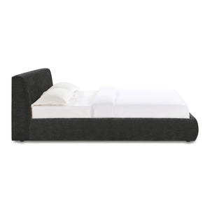 TOV Furniture Isla Textured Velvet Bed – Modern Design with Plush Comfort for a Serene, Stylish Bedroom Retreat Charcoal / Queen TOV-B69164